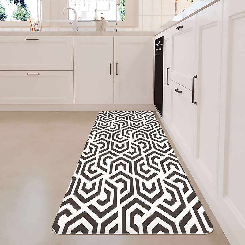 Factory Thickened Anti-fatigue Mat Amazon Waterproof Oil-proof Anti-slip Kitchen Mat PVC Kitchen Floor Mat Indoor Mat