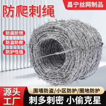 双股刺绳 养殖圈带刺铁丝网防爬刺防盗刺钢丝网单股果园双股刺线