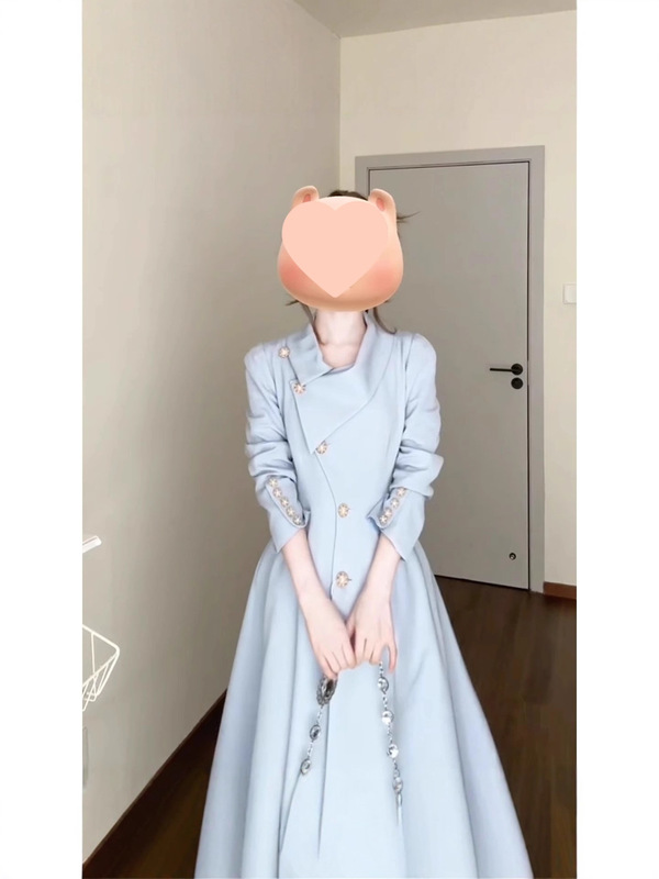 微胖法式复古收腰长袖风衣外套女25年早秋优雅气质长款大衣|undefined