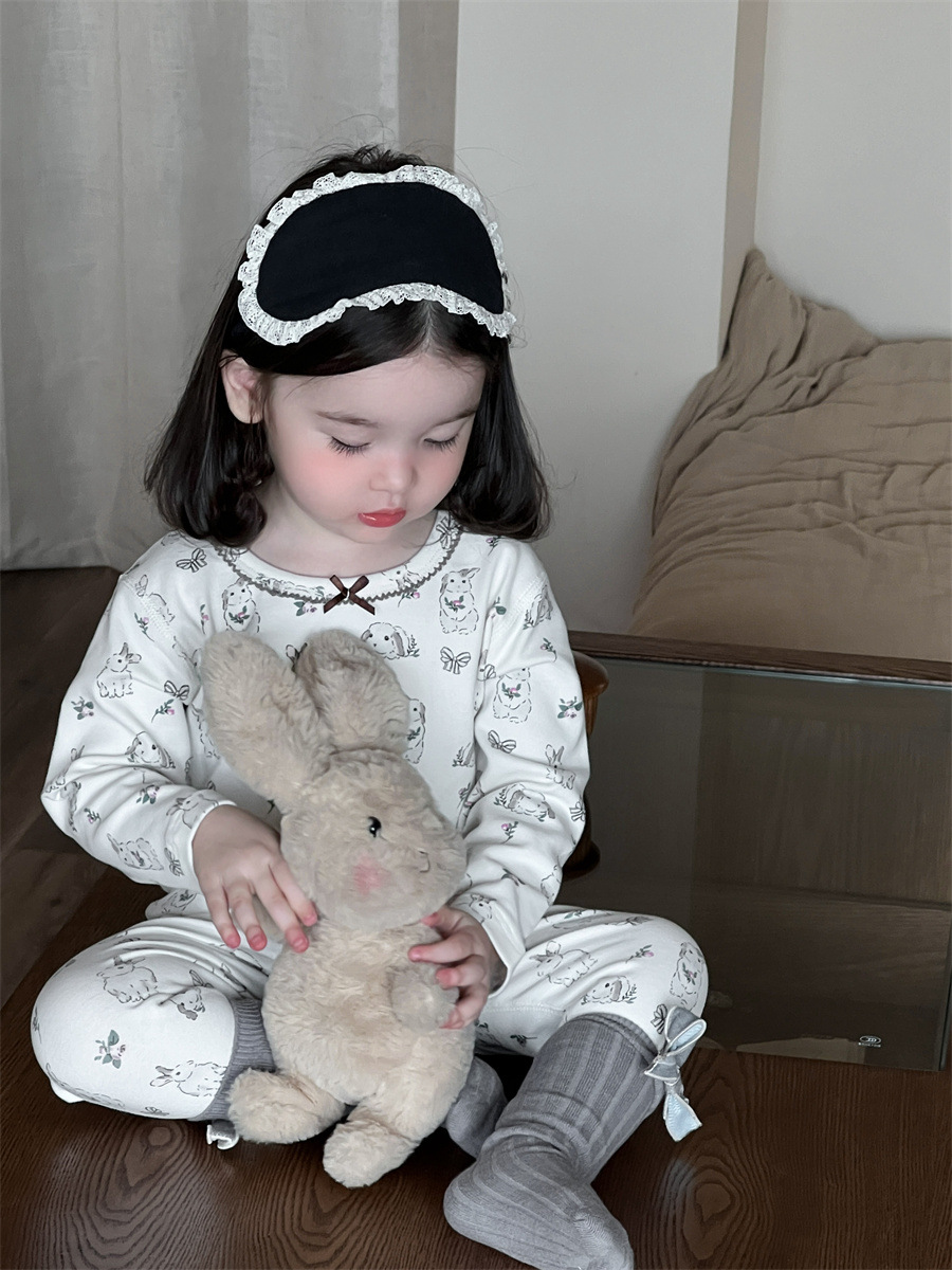 Niños de otoño ropa infantil coreana ropa de bebé nueva niñas en casa pijama set ropa de hogar ropa de otoño invierno