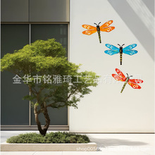 跨境金属铁艺蜻蜓墙饰户外花园围栏艺术客厅装饰