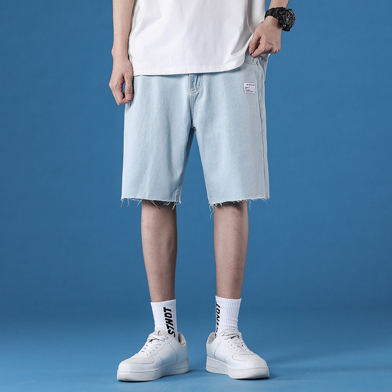 2022 summer New products man Jeans shorts Men's Chaopai Korean Edition men's wear Five point pants wholesale trousers