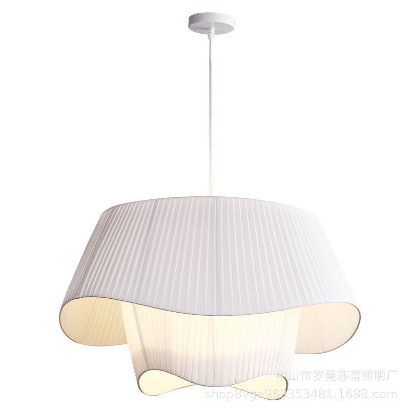 Estilo francés mediados de la antigua araña de estilo nórdico ins tela diseño arte modelado lámparas comedor dormitorio lámpara sala de estar lámpara principal