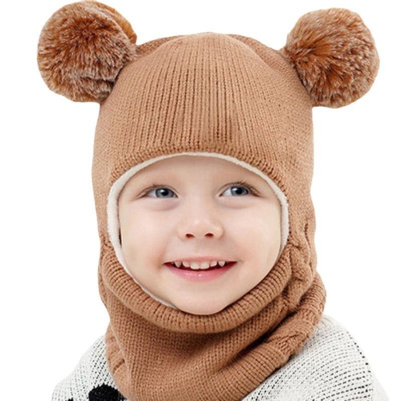 Gorro Integrado con Bufanda para Niños, Poliéster, Cubre Cuello, Térmico y Cortavientos, para Invierno image 4
