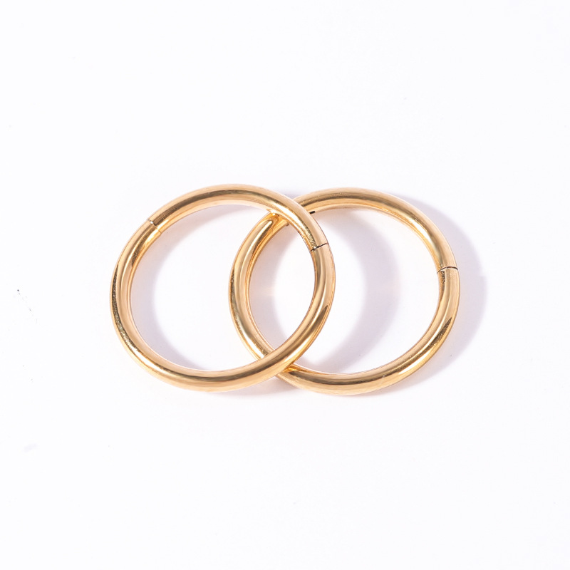 F136 Titanium Alloy Seamless Nose Ring - Gold 1.2x12mm Closed Ring for Nostril Piercing detail image 9