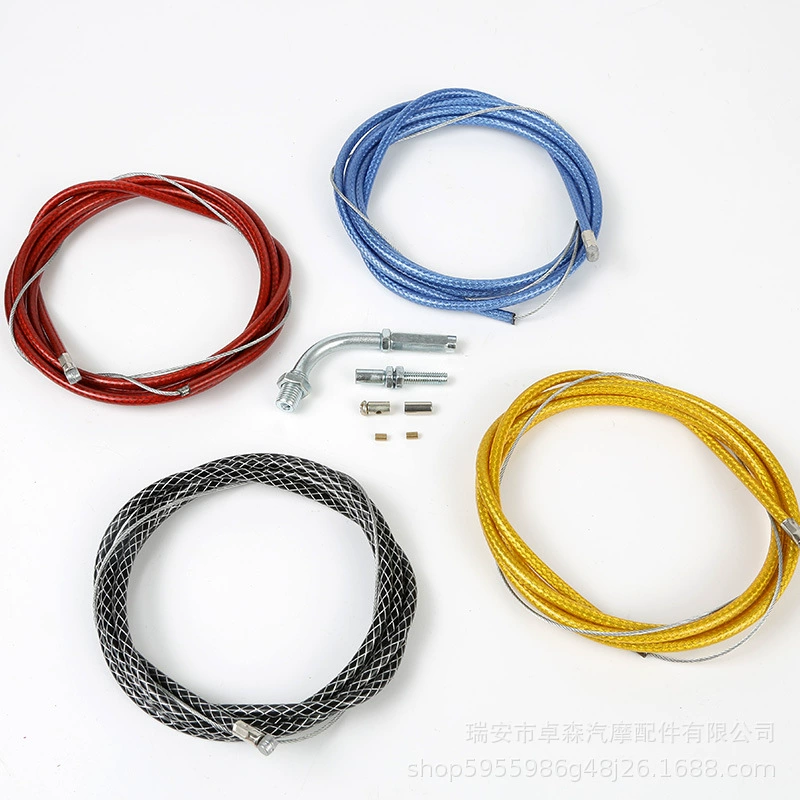 Трос газа и сцепления для мотоциклов из Вэньчжоу, регулируемый на 90 градусов, с винтом M10, в нейлоновой оплетке, для трансграничной торговли