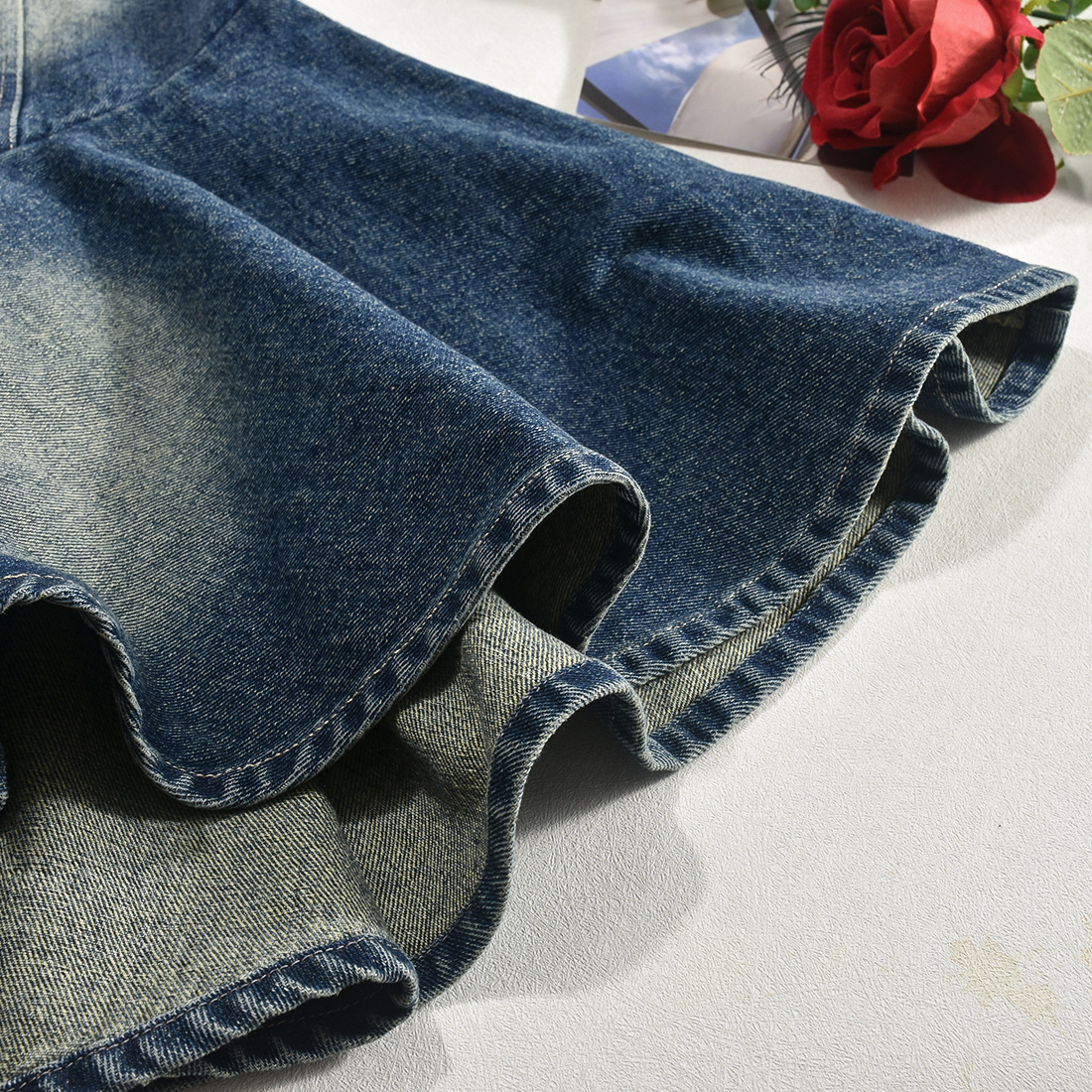 Wholesale Women's Sexy Streetwear Solid Color Holiday Bar Strapless Sleeveless Denim Dress display picture 7