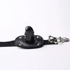 Black polyurethane toy for adults, adjustable belt