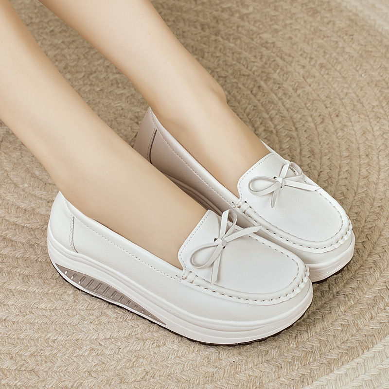 Source Manufacturer Wholesale 2025 Women's Shallow Thick-Soled Rocking Shoes, Casual, Lightweight, Comfortable, Amazon Fbm Model