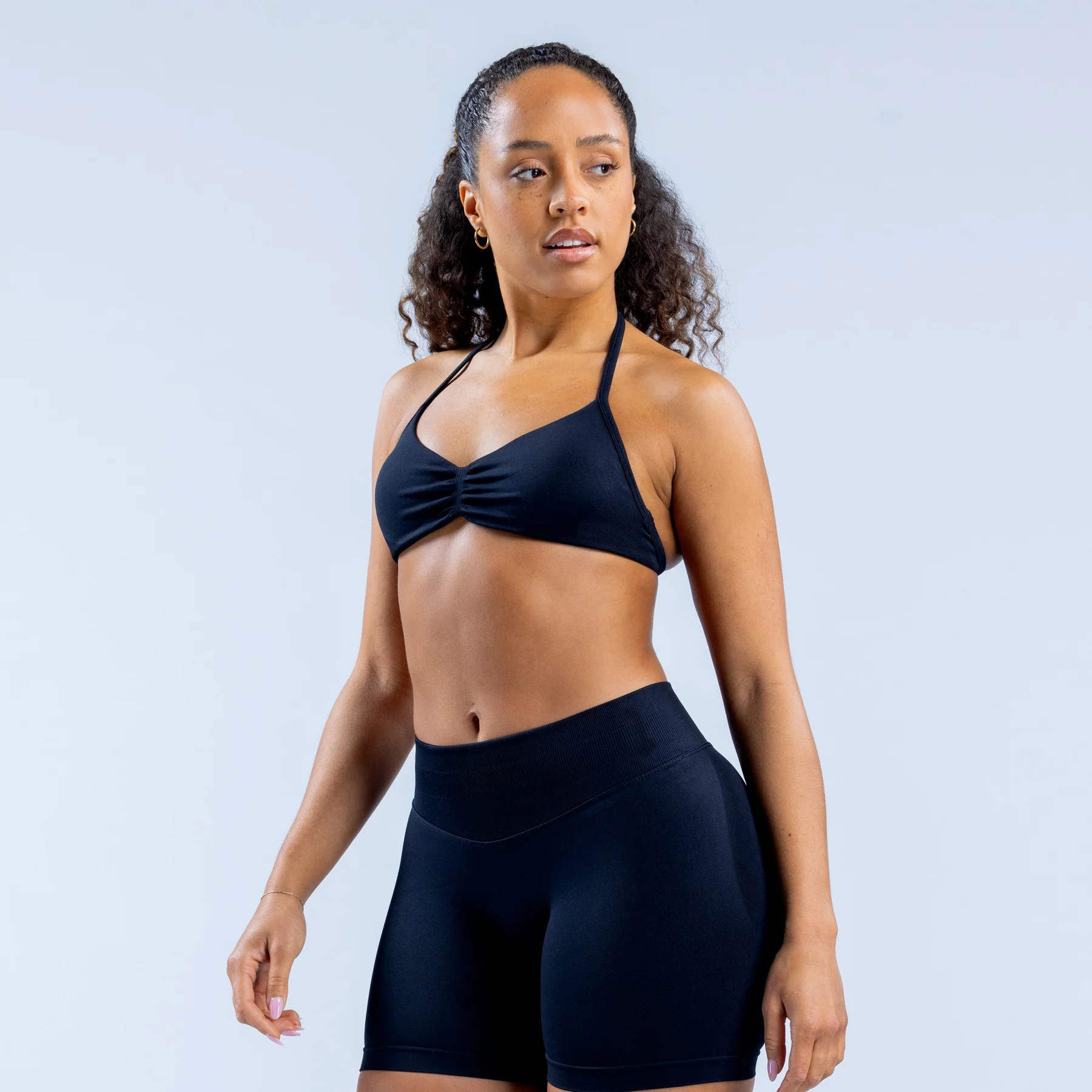 Bra deportivo de cuello colgante transfronterizo Europa y América nuevo entrenamiento físico ropa interior rápida secado yoga pequeño sujetador