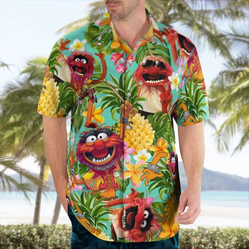 Summer Hawaiian Cartoon N Flower Casual Shirt Hot Sale Men's 3D Short Sleeve Beach Oversized Funny Clothing