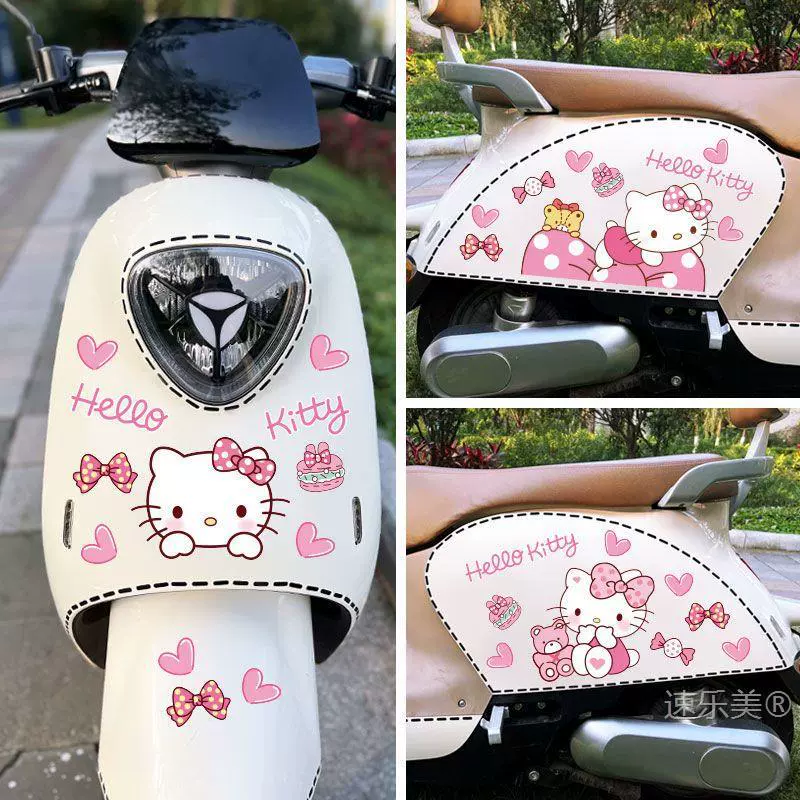 kt Hello Kitty наклейка на электромобиль, украшение, милая наклейка на автомобиль Yadi Emma № 9, водонепроницаемая солнцезащитная наклейка на тело