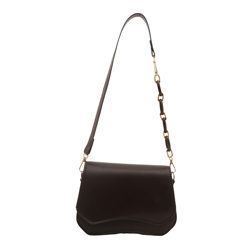 Bolsos axilales de textura simple para mujeres 2025 primavera y verano nueva moda edición limpia de moda extranjera bolso de hombro simple