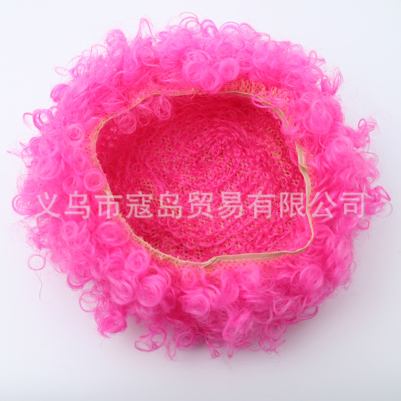 Peluca retro multicolor para Halloween discoteca cosplay y fiestas