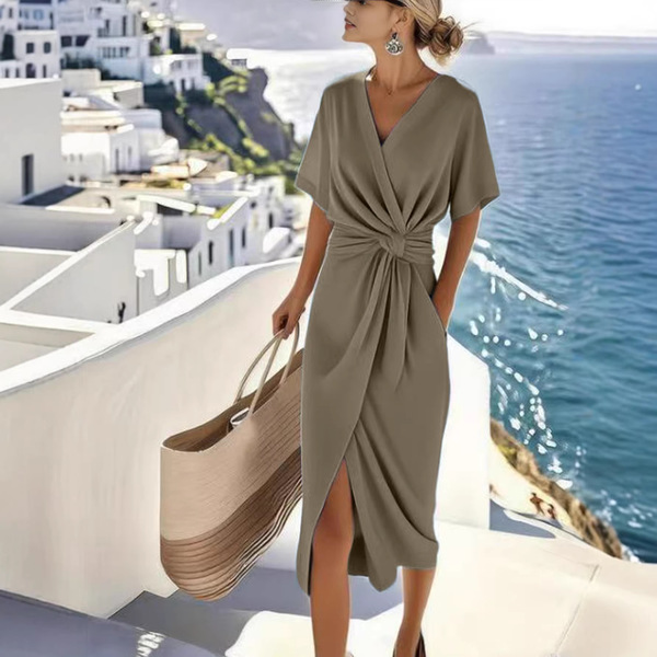 Summer fashionable solid color dress