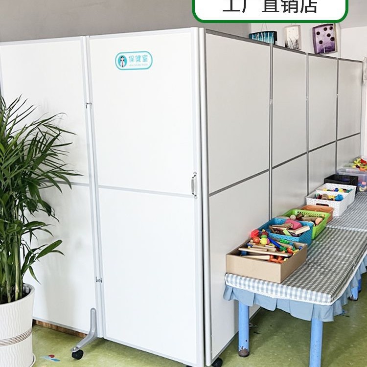 Office Foldable Mobile Screen Partition Wall Factory Workshop Movable Partition Warehouse Wall Panel Simple Sliding Partition