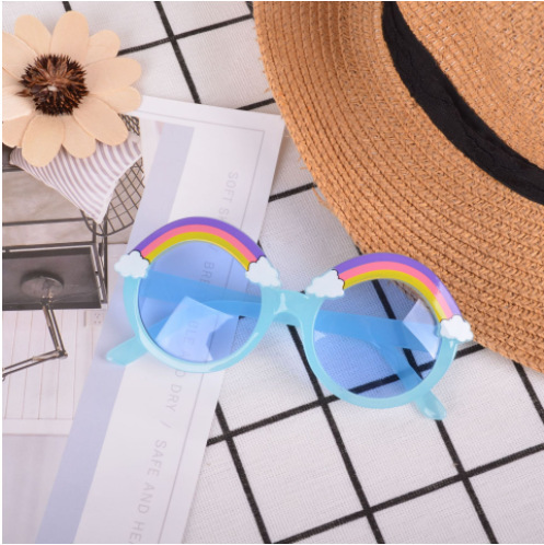 2024 New Children's Sunglasses Fashion Rainbow Style Glasses Trendy Cartoon Children's Sunglasses Bulk Wholesale