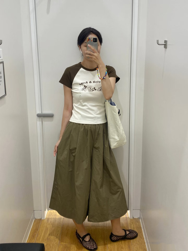 日本製婦人服 25 新作カジュアルスカート ワイドレッグパンツ ウエストゴム ゆったり 着痩せ 万能カジュアルパンツ 479399|undefined