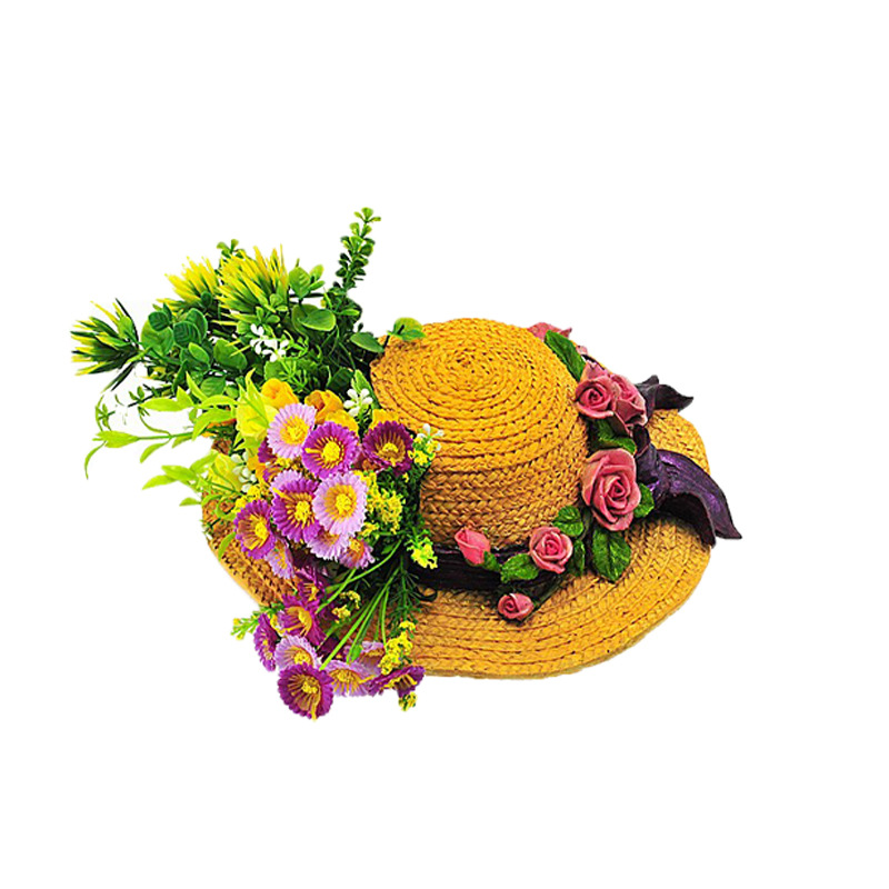 Pastoral al aire libre país resina ratán-como sombrero de paja decoración Nido de Pájaro pieza colgante Villa jardín decoración patio decoración del paisaje