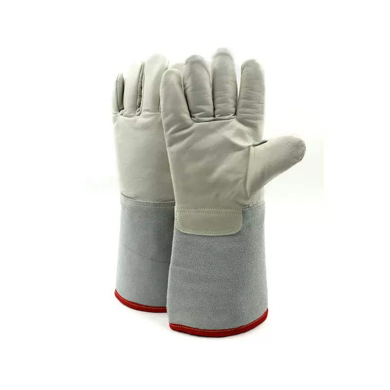 MS760011牛皮耐低温防液氮手套  LNG加气防冻手套  牛皮防寒手套