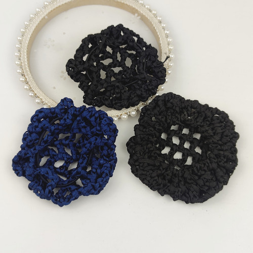 Basic headband hair net pocket flight attendant nurse dance work professional head flower net pocket encrypted hair cover accessories