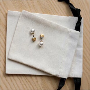 Classic Simple Canvas Folded Bag Cosmetics Air Cushion Powder Storage Packaging Bag Can Be Printed with Logo Free Proofing