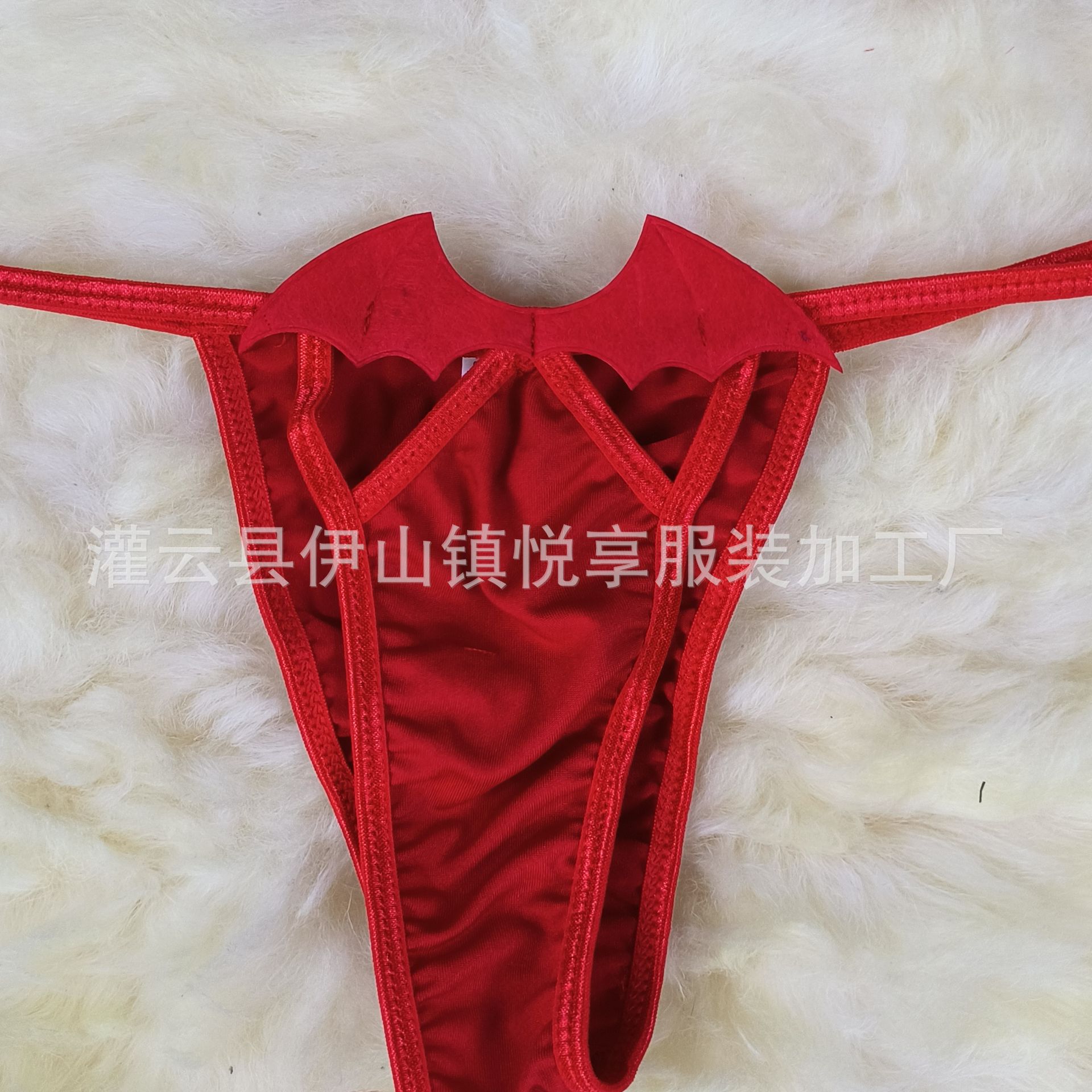 外贸欧美情趣内衣万圣节小恶魔性感系带睡衣女士三点比基尼套装