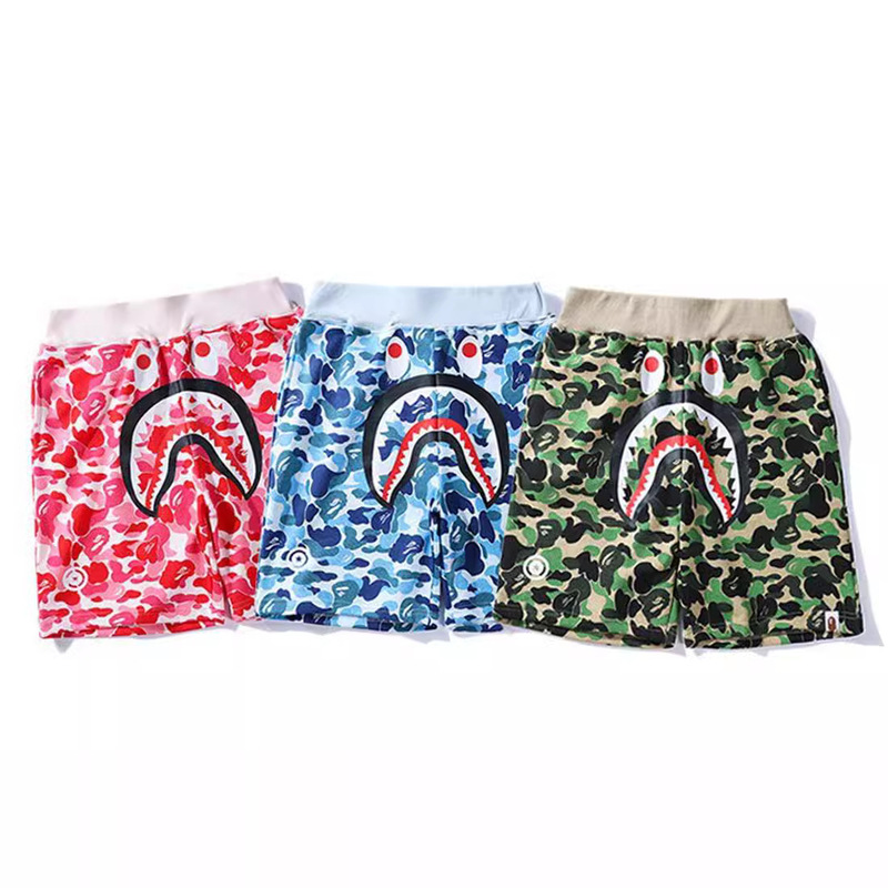 BAPE Shark Camouflage Print Casual Shorts Men and Women Casual Shorts Cotton Sports Casual Shorts BAPE Shark Camouflage Print Casual Shorts Men and Women Casual Shorts Cotton Sports Casual Shorts