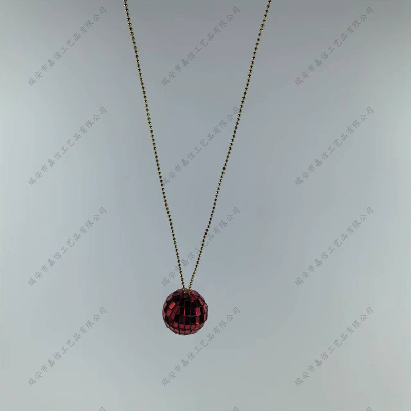 Collar tipo bola de discoteca con efecto láser colorido, decoración colgante para fiestas o Navidad