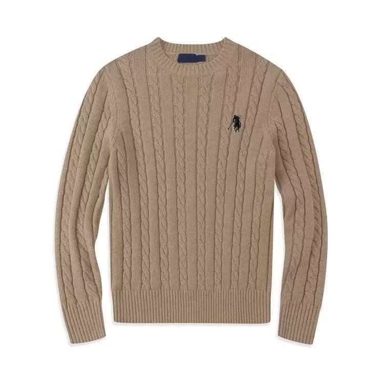 Ralph Lauren Cable Knit Crewneck Sweater Khaki