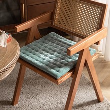 高档轻奢卧室丝绒屁垫复古纯色客厅坐垫餐厅座垫手工方形椅垫批发