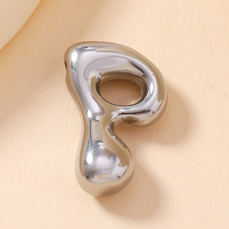 Colgante de estilo europeo y americano de acero inoxidable mini burbuja colgante de letras inglesas accesorios DIY joyas