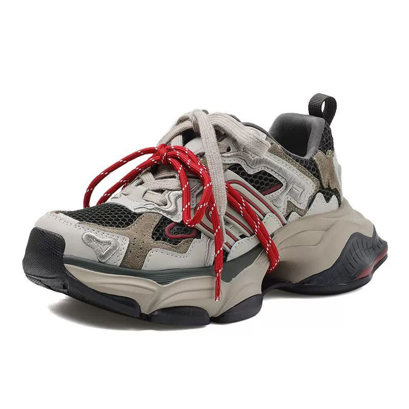 莆田来了实体店专卖店品质秋冬潮流绑带厚底老爹鞋蝴蝶结休闲鞋女