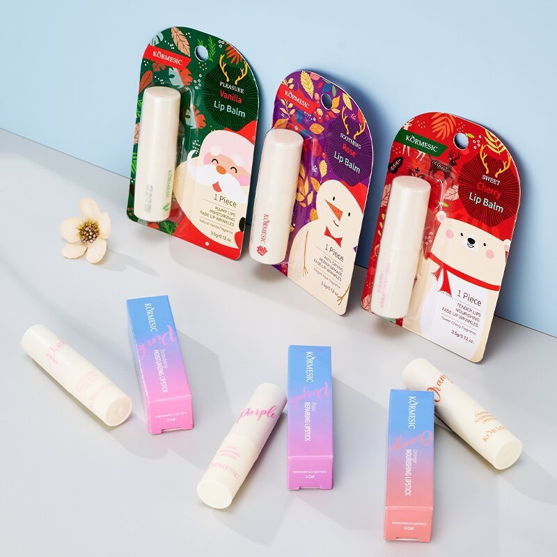 コルメシック リップスティック クロスボーダー フルイングリッシュ チェリーローズ クリスマスリップスティック 保湿リップケア|undefined
