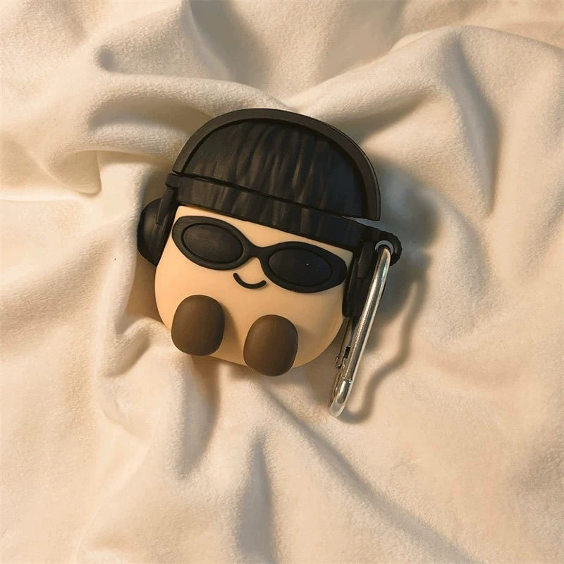 Apple, creative cartoon wireless compatible headphones, protective case, iPhone2, print, bluetooth, 3/, pro2