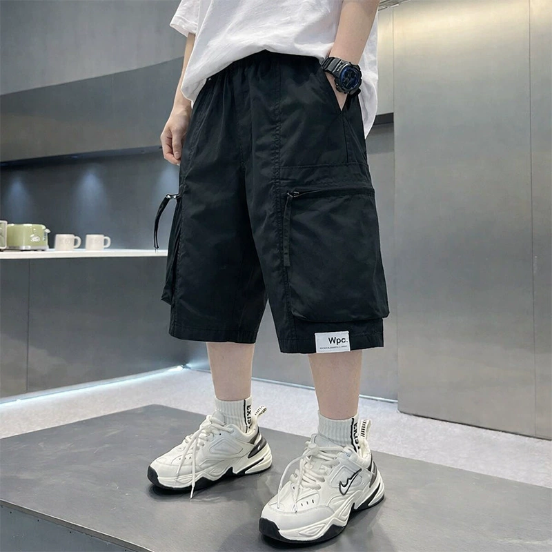 Детские летние спортивные шорты-карго для мальчиков, свободные брюки средней длины, модные, новинка 2026 года, для детей старшего возраста