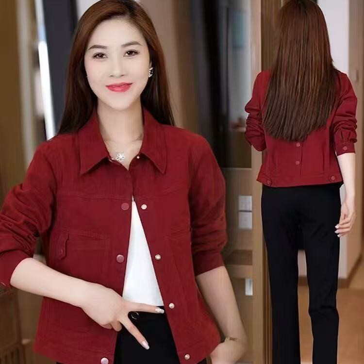 Hong Kong Style Sweet and Cool Denim Short Jacket for Women, Long-Sleeved 2026 New Niche Versatile Elegant Shirt Jacket Top for Women