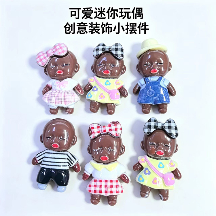 Cross-Border Hot-Selling Black Doll Natasha Keychain Pendant Creative Doll Figurine Bag Accessories Gift Wholesale
