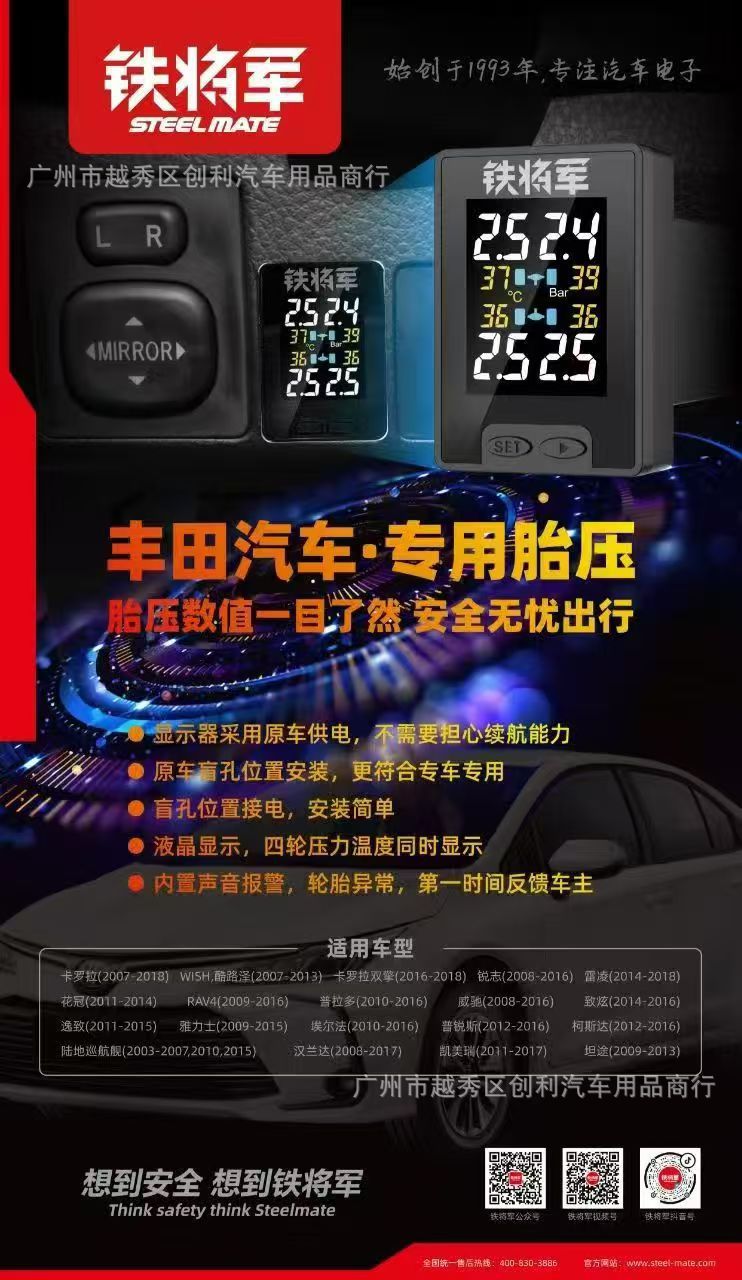 Tire Pressure Monitoring System for Toyota Corolla, Levin, Alphard, Rav4, Prado, Original Built-In Version