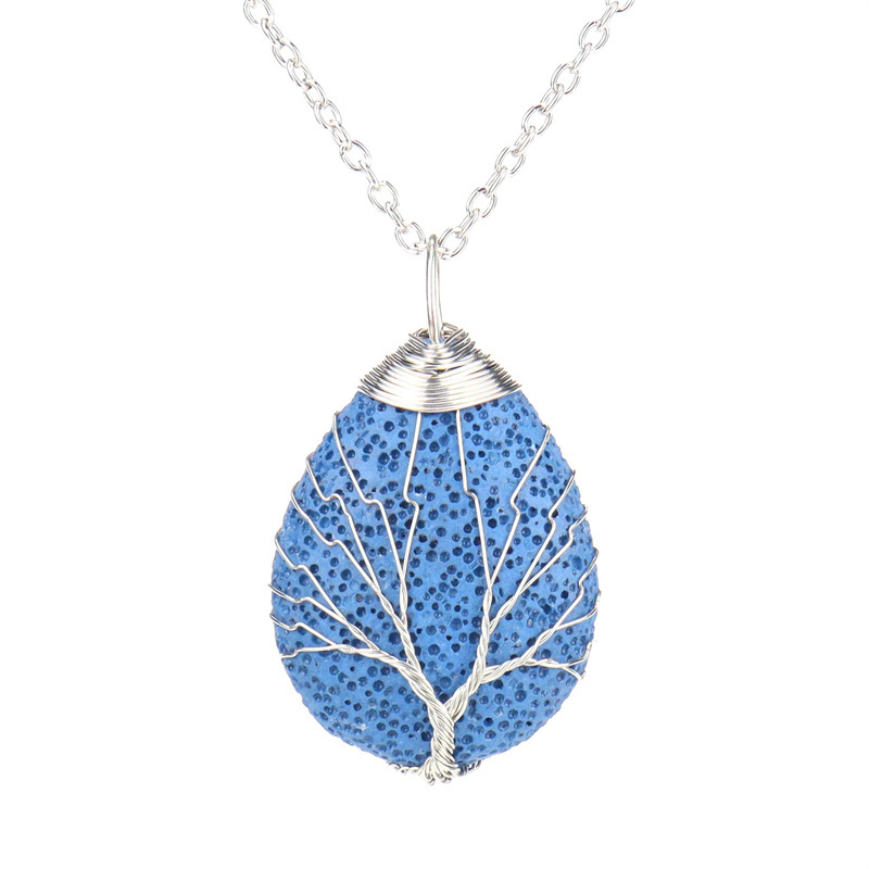 1 Piece Casual Leaf Alloy Volcanic rock Plating Womenu0027S Pendant Necklace