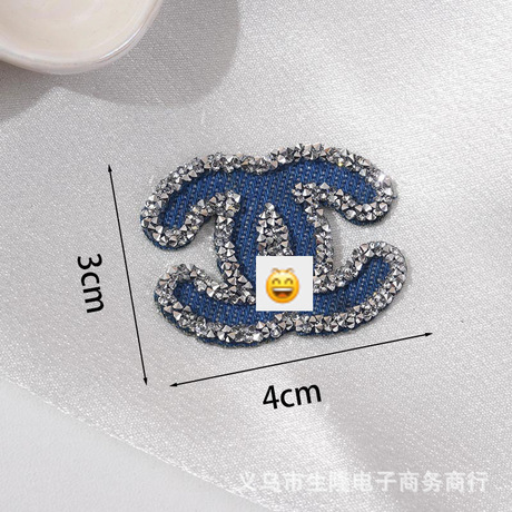 Cowboy Hat Patches Denim Fabric Rhinestone Small Icon Hot Melt Adhesive Clothing
