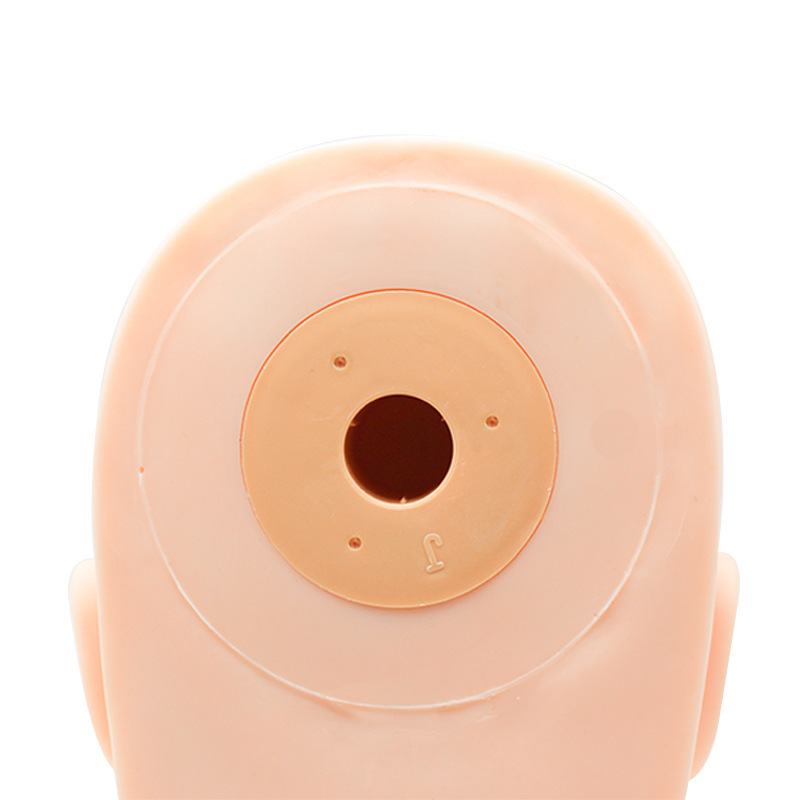 Cabeza de maniquí para pestañas postizas, modelo de práctica de maquillaje y tatuaje de belleza, cabeza de maniquí de silicona con ojos cerrados, venta al por mayor.