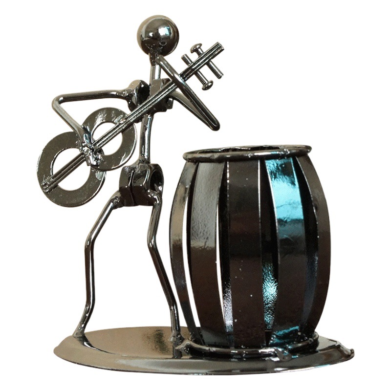 Productos transfronterizos oferta especial de hierro forjado músico banda titular de la pluma creativa decoración del hogar adornos de regalo una variedad de opcionales