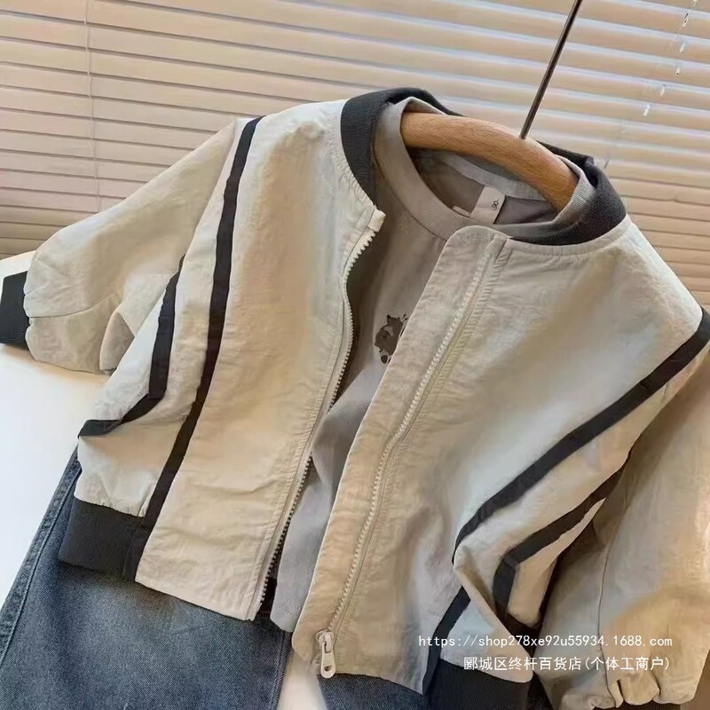 Boys' baseball jacket, 2026 new Korean-style children's casual baseball top Boys' baseball jacket, 2026 new Korean-style children's casual baseball top