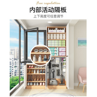 ZQ Balcony Cabinet Storage Cabinet Grocery Cabinet Low Cabinet Bay Window Cabinet Economical Storage Cabinet Waterproof Shoe Cabinet