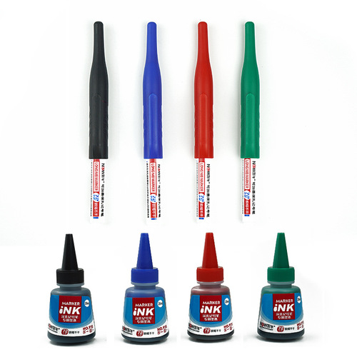 Long-head marker pen 32mm deep hole woodworking punching tile marker pen can be refilled with ink, oily, quick-drying, waterproof and non-fading