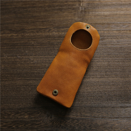 Men's vegetable-tanned first-layer cowhide creative large-capacity coin purse women's short buckle youth student genuine leather coin purse