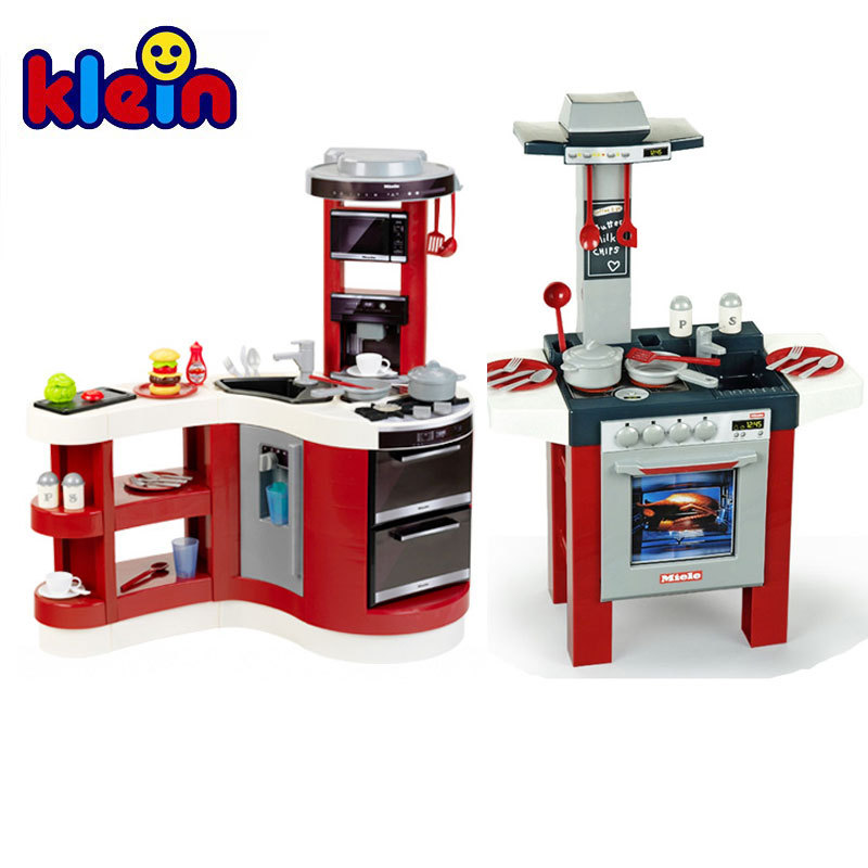 German klein play house toy kitchen boys and girls role play curve cooking stove kitchenware suit
