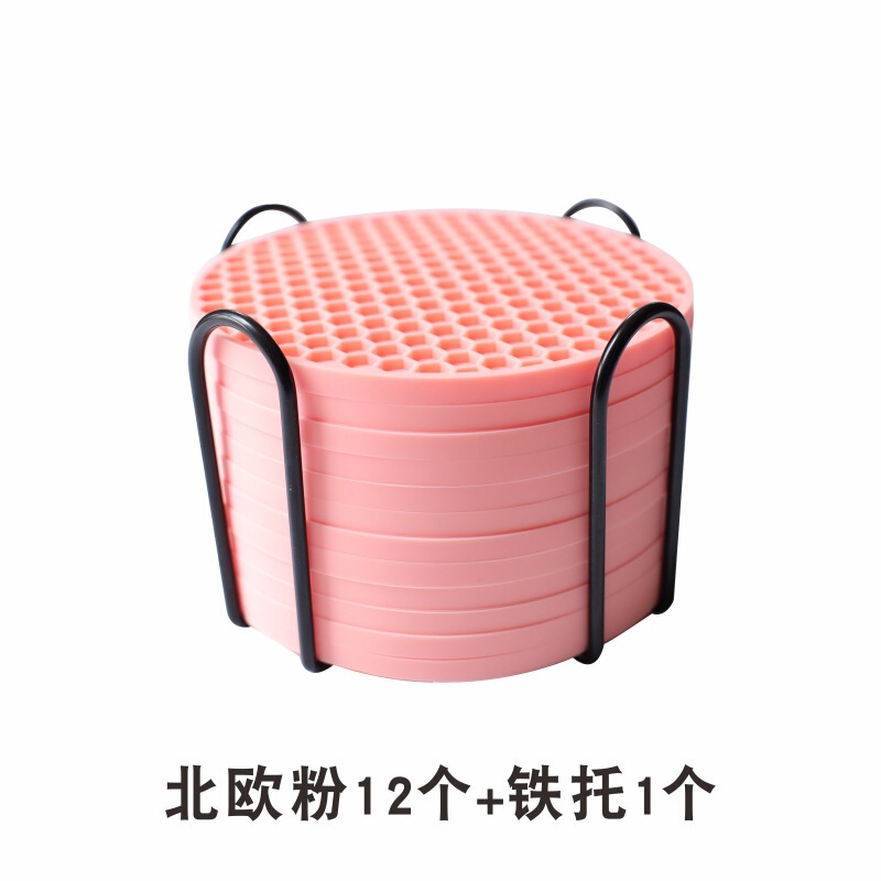 硅胶杯垫蜂窝食品级防滑餐垫耐高温防水隔热垫厂家批发|undefined