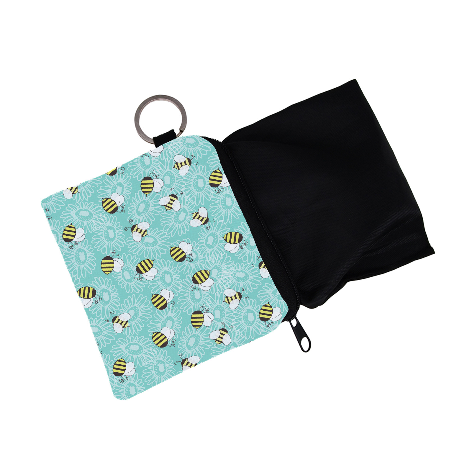 Amazon nueva abeja Linda impresa monedero impermeable portátil de almacenamiento personalizado titular la tarjeta caso clave